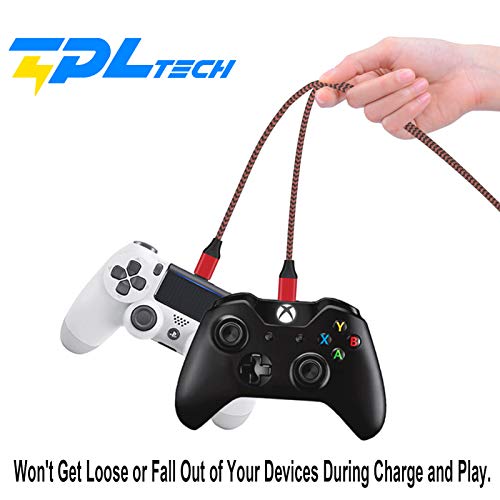 Кабел за Зарядно устройство TPLTECH контролера на Xbox One, USB Кабел за връзка с найлон оплеткой, Здрав кабел Android Micro