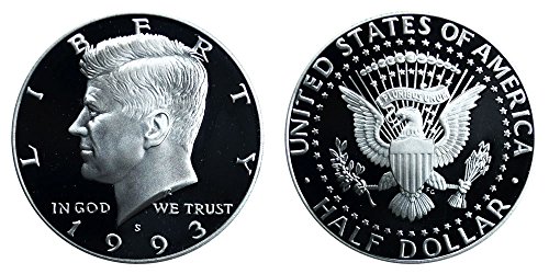 1993 S Gem Proof Кенеди Сребърен Полдоллара 1/2 Choice Proof - Забележителна монети, Монетен двор на САЩ