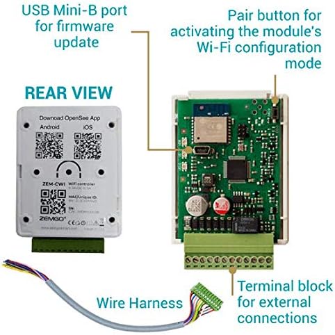 Универсален контролер Zemgo ZEM-CWI 2,4 Ghz Smart Mobile Wi-Fi за системи за контрол на достъпа с Android