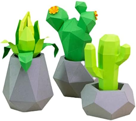 WLL-DP Моделиране на растенията Геометрична Хартиена Скулптура 3D Оригами Пъзел Хартиен Трофей направи си САМ Хартиена