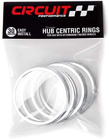 Централните пръстени за ступиц Circuit Performance (4 групи) - Пръстени от сребрист алуминий 76,1-63,4 mm. - Съвместим