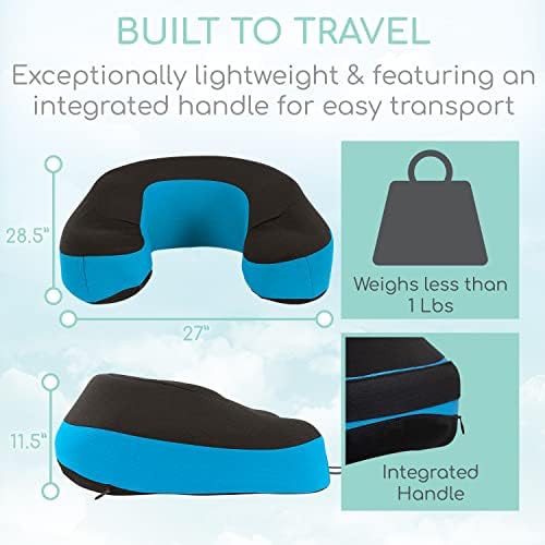 Xtra-Удобната възглавница за пътуване по шията - Възглавници от пяна с памет ефект за самолета - Удобни и