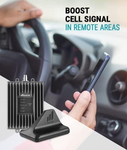 SureCall Fusion2Go Max Усилвател на сигнала на клетъчната мрежа на отдалечени превозни средства, 5G / 4G LTE,