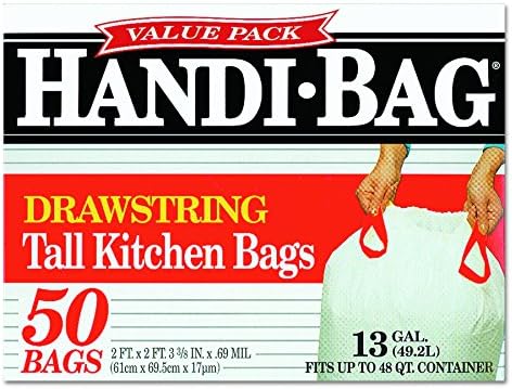 Високи кухненски пакети Handi-Bag на съвсем малък, 13 литра, 61 см * 69,5 см, 50 бр /кутия