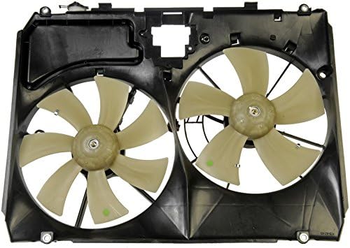 Вентилатор за охлаждане на двигателя Dorman 620-553 в събирането, Съвместими с някои модели на Toyota , черен