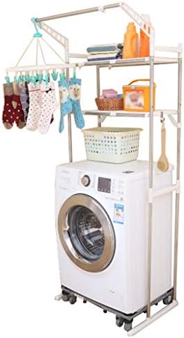 Hokcus Многофункционални Рамка за съхранение на перални машини по рафтовете над Тоалетна, 2 Нива, Рафтове за съхранение на Пералната