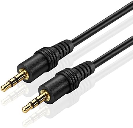 TNP Позлатен аудио кабел 3.5 мм (10 фута) - Жак за свързване на Допълнителни Стереогарнитуры AUX мъж към мъж, Преходен