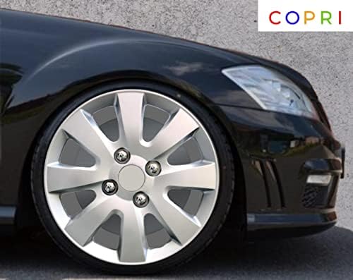 Комплект Copri от 4 Джанти Накладки 14-Инчов Сребрист цвят, Защелкивающихся На Главината, подходящ за Chevrolet
