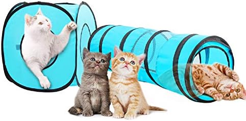 Игра на Тунел за котки PAWISE, Разкриваща Сгъваем Кубичен Тунел Набор от Игри за Котки и Зайци