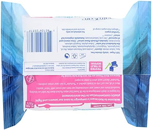 Безопасни за дългосрочна заличаване мокри кърпички Natracare, изработени от хартия и с органичната натурална