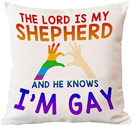 Калъфка за лесбийки и гей мъже, Гордостта на Напредък, Дъгова Калъфка за възглавница, Господ е Мой Пастир,