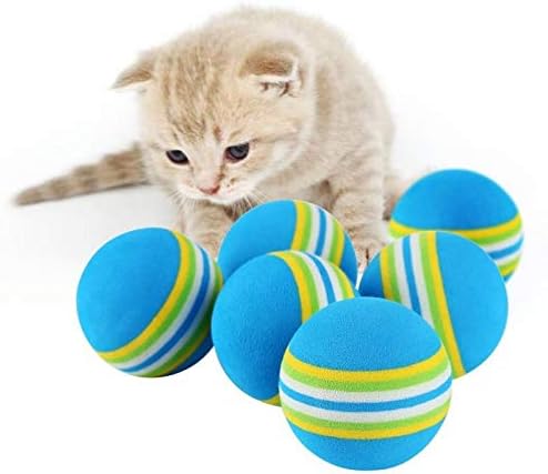 10 БР Играчки за Котки Интерактивна Игра с Топка Дъвчене Дрънкалка Драскотина