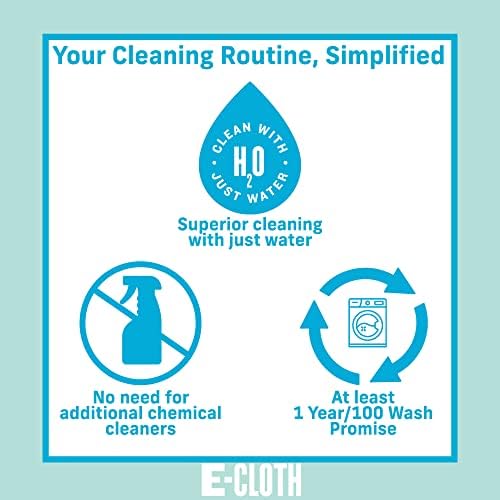 Стартов пакет на E-Cloth от 5 теми, комплект кърпички за почистване от микрофибър, Включва Домакински почистващи средства