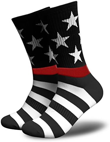 Чорапи с Флага на сащ Tactical Pro на Веригата за мъже или Жени, Патриотични Високи Чорапи USA Freedom, Премия