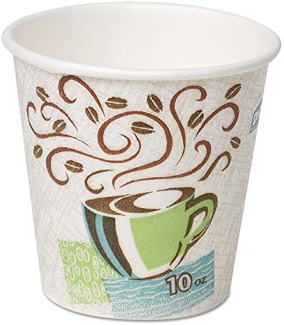 Чаши за топла Dixie 5310Dx, хартиени, 10 унции, дизайн Coffee Dreams, 500 бр/кутия