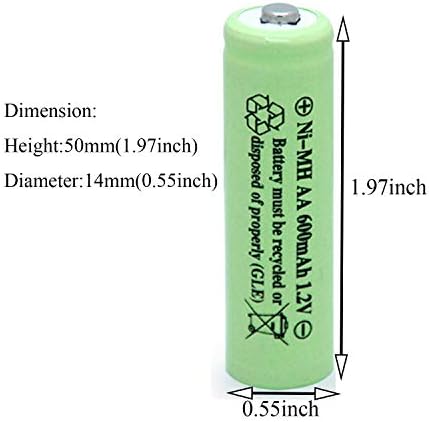 QBLPOWER Слънчева светлина Батерии AA 1.2 V 600mAh Ni-MH NiCd Акумулаторни батерии за работа на Открито-Градински Фенери