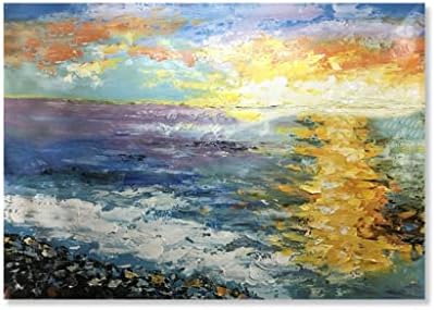 DUBAO Ocean Art Color Голям е Размерът на Ръчно Рисувани с маслени Бои Стенни Художествена Декоративна живопис Подвесная