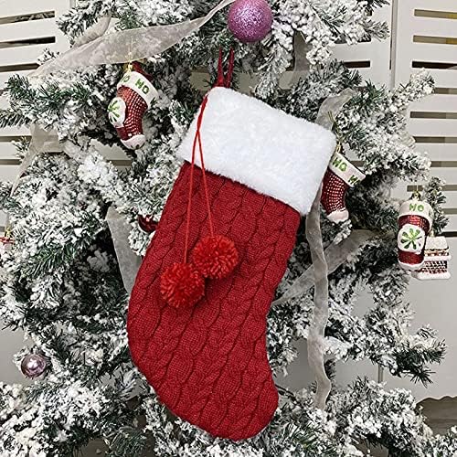 Floralby Джобен Коледен Чорап Многофункционален Коледен Отглеждане Голям Подарък Стойка За Бижута Лек Червен Цвят