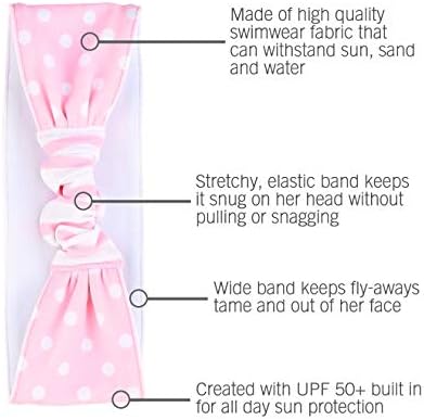 Еластична Превръзка на главата за бански костюми RuffleButts® за момичета с защита от слънцето UPF 50+