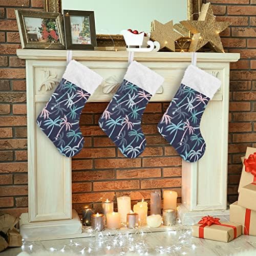 HJJKLLP Коледни Чорапи с Кокосова Палма, Дълги Чорапи с шоколадови Бонбони, Сладки Бебешки Персонализирани Чорапи