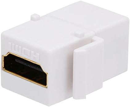 Стенни панела Keystone с 3 дупки и 1 Връзка - Бял и жак Keystone Jack 106852, Адаптер за HDMI за свързване към гнездото, Бял