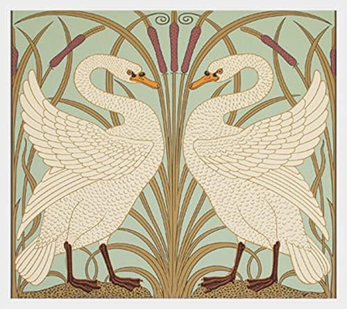 Лебеди-Близнаци в ментовото Квадрат от Уолтър Крейна, Бродирани Счетным кръст