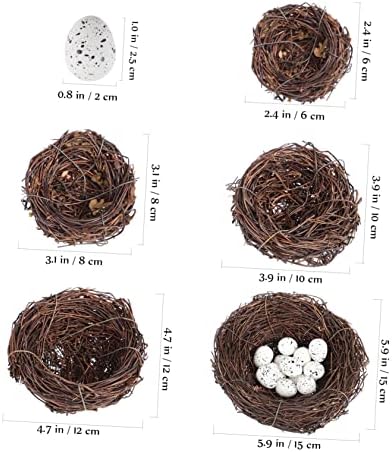 PRETYZOOM 5 бр. Яйца, гнездо на птици Птичи гнезда дърво Птичи гнезда за Клетките Изкуствени Птичи гнезда