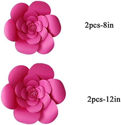 YLY's love 4шт 3D Хартиени Цветя за декорация на Гигантски Хартиени цветя Вечерни САМ ръчна изработка на Хартия