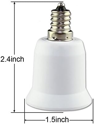 YiLighting - Винт за sconces свещ E12 до E26/E27 Стандартна Средна база с перка на Едисон, Гнездо Редуктор, Адаптер преобразувател