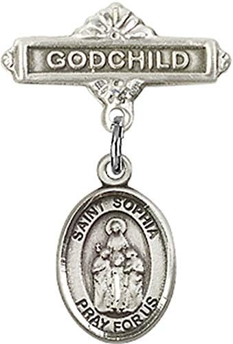 Детски икона Jewels Мания за талисман Света София и игла за Кръщелник | Детски иконата е от Сребро с талисман Света