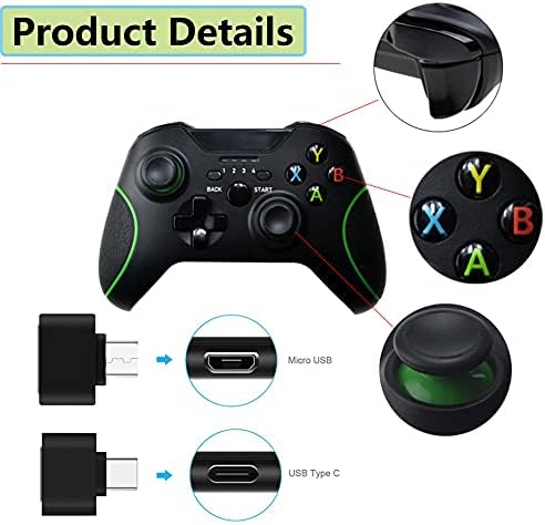Безжичен гейм контролер Gxcdizx за Xbox One, чувствително дистанционно управление с честота 2,4 Ghz процесор,