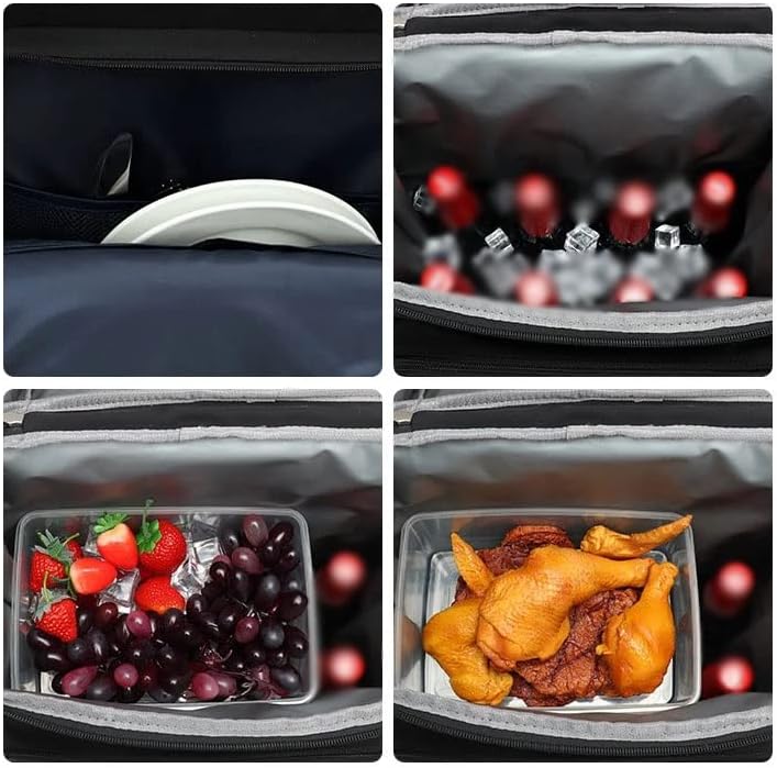 FSYSM Хладилник в колата Раница-хладилник, Пътна Термосумка, Запечатани Мека Изолирано чанта за Храна за Пикник с