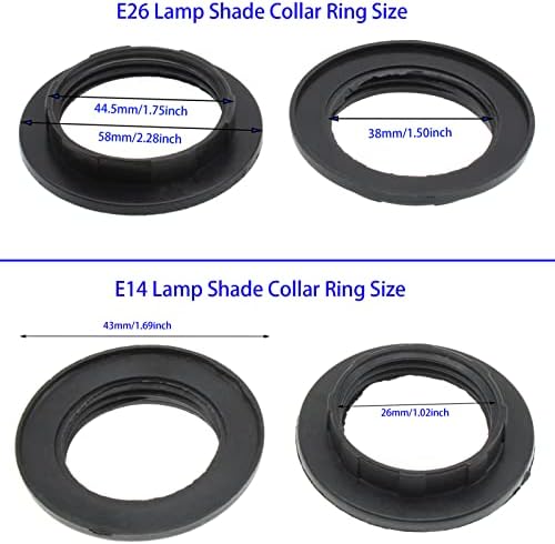 2 Комплекта на Седлото лампи E26 E27, пръстени за контакти E14 E26 и переходников с E27 E14 на пръстени за притежателя на