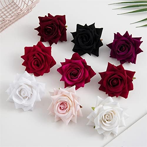 HOUKAI Аксесоари за направи си САМ Сватбена декорация За Дома Изкуствени Цветя Фланелен Рози Корона За Scrapbooking
