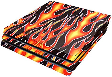Корица MightySkins, която е съвместима с конзолата на Sony PS4 Pro - Hot Flames | Защитно, здрава и уникална Vinyl стикер