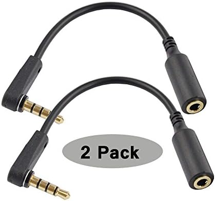 Seadream 2 опаковки с 6-инчов 4-Щифта 3,5-мм plug под прав ъгъл до 3,5-мм Штекерному Стереокабелю Удължител за слушалки на Beats