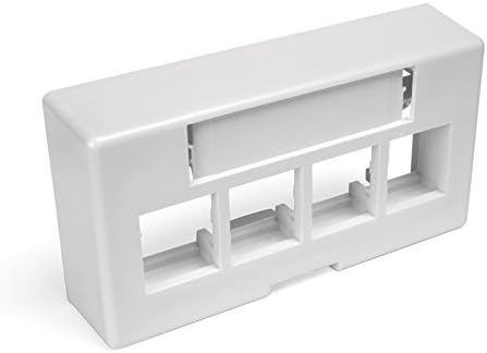 Leviton 49910-EG4 4-Портов Модулни Мебели за дома панел повишена дълбочина QuickPort, Сив