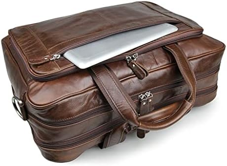 SDFGH Кожен Офис Мъжки портфейл 14 15,617,3 За лаптоп, за Бизнес Мъжки чанти-месинджър (Цвят: кафяв размер: един размер)