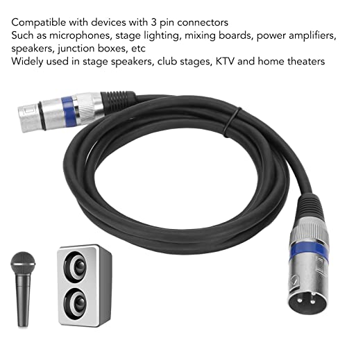 Микрофон кабел KUIDAMOS XLR за мъже и жени, Микрофон, кабел XLR с дължина 1,5 м, Посеребренный под Прав ъгъл