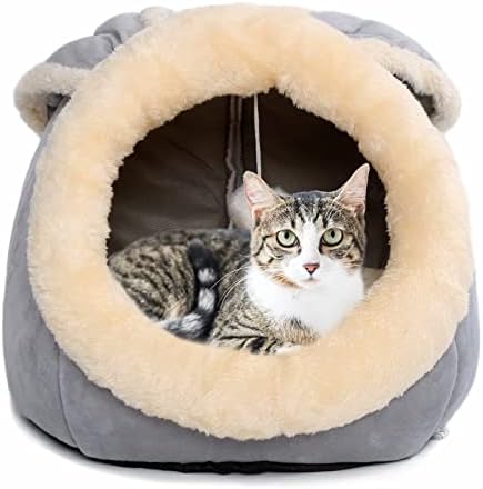Легла за домашни котки - с противоскользящим дъно, Пещерка за котки / Малки Кученца във формата на Зайче с висящи
