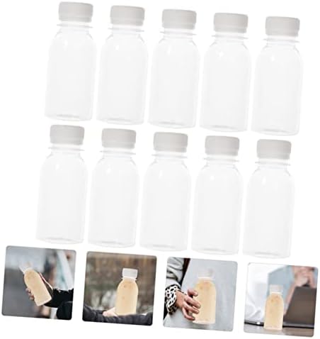 Luxshiny 12шт Бутилка за Мляко Прозрачен Контейнер за Еднократна употреба Бутилка За Напитки Прозрачни Прозрачни