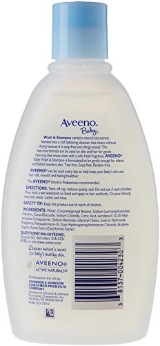 Бебешки сапун и шампоан Aveeno - 12,0 унция.