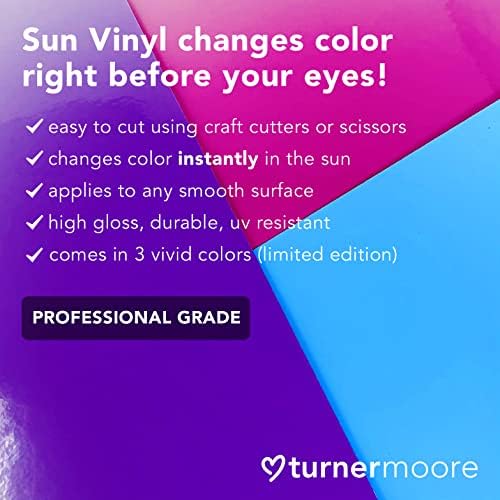 Винил Turner Moore Edition Blue Sun, което променя цвета си на слънце, Винил Променя цвета си на слънце, Винилови листове