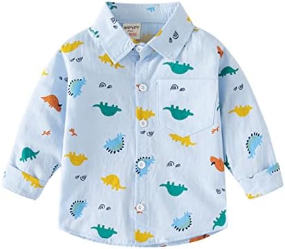 Риза за малки Момчета, Тениска Копчета С Флорални Принтом, Върхове с графичен Модел За Бебета, Къси Потници