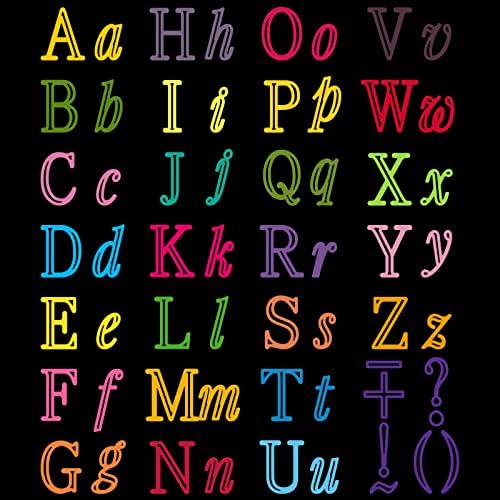 ORIGACH 1,49 на 1,77 Инча 26 Щанци за изрязване на Букви, 26 букви от Азбуката с малки Букви, Шаблони за букви