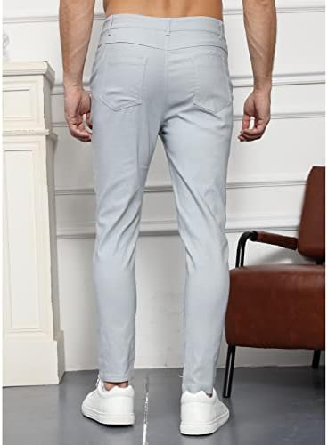 Angbater Мъжки Стрейчевые Удобни Панталони за Голф Slim Fit Леки Ежедневни Панталони за Работа на Открито с Джобове