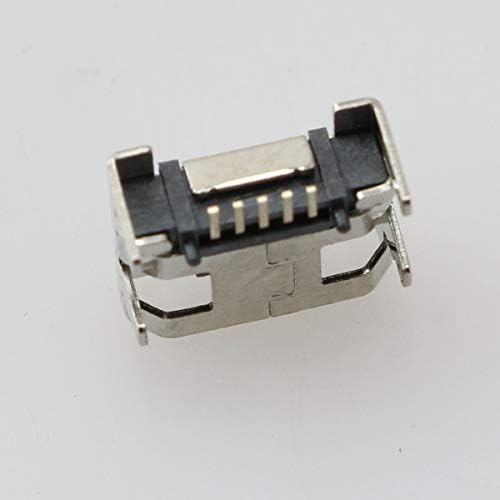 PZRT 5pcs Micro USB Тип Женски Конектор Конектор за ремонт на порта, 5-Пинов DIP 180 Градуса