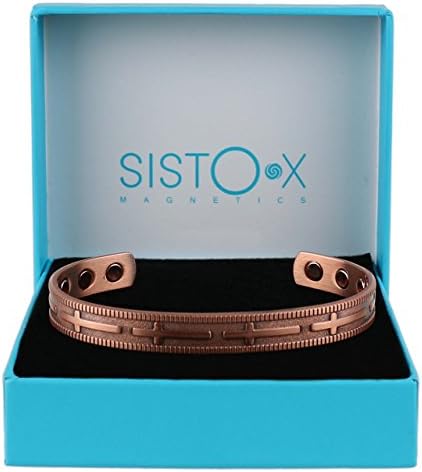 Магнитен мед гривна SISTO-X/Дизайн на гривна Slim Crosses от Sisto-X® Health Strength 6 Магнити