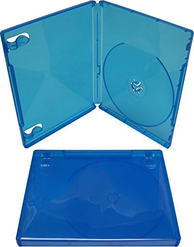 (50) Сини капаци за игри - Съвместим с Playstation 4 - Капацитет за 1 диск - 14 мм - VGBR14PS4BL
