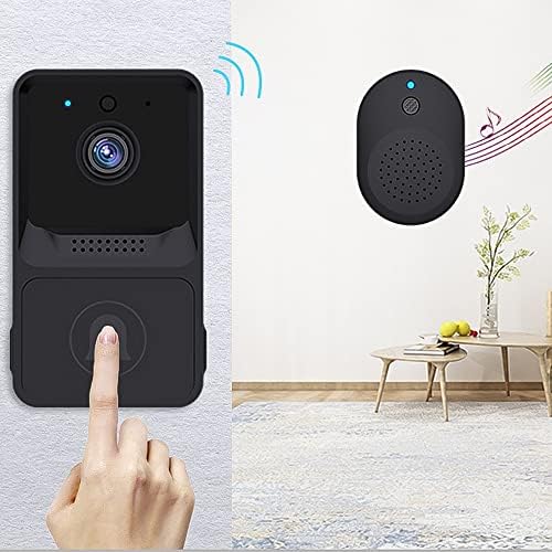 Безжични видео домофон - видео домофон с камера, WiFi Smart Bell с нощно виждане, Детектор за движение, откриване на лица,
